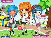 Флеш игра онлайн Самые Модные Девчонки в Школе / Cutie Trend School Girl Group Dress Up
